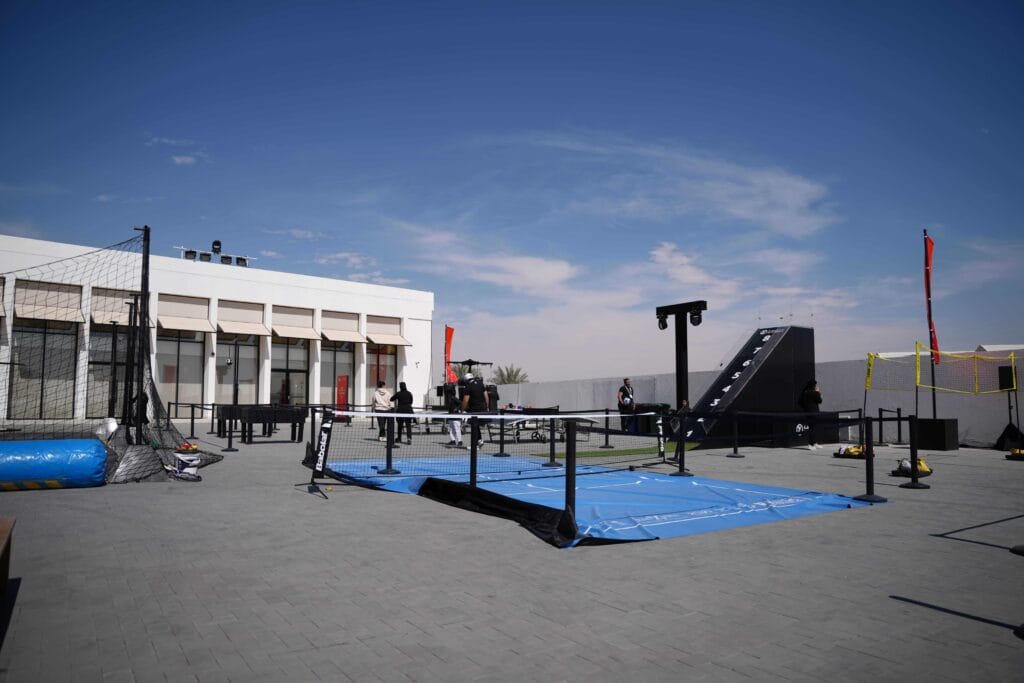 Outdoor games area.